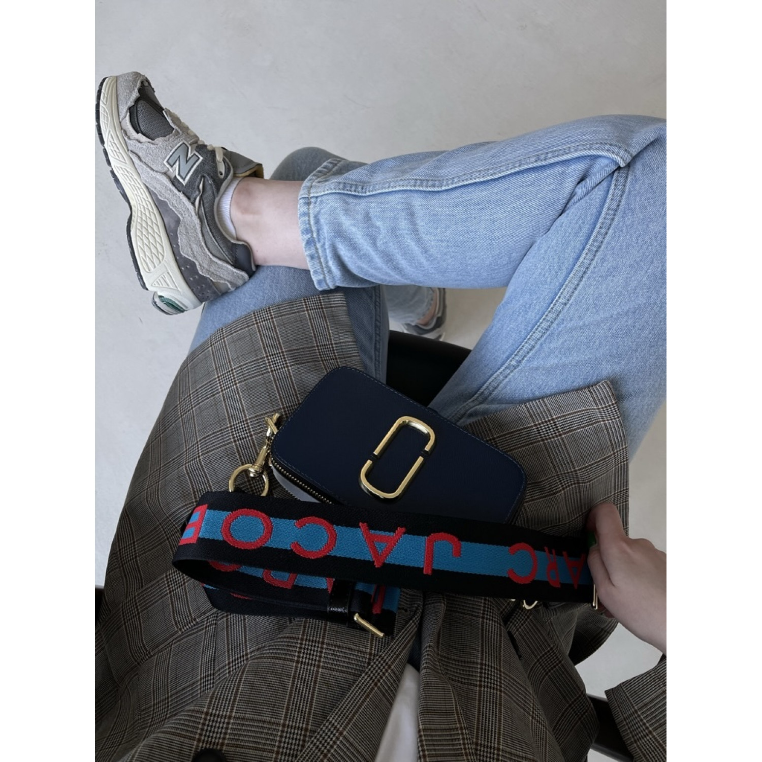 СУМКА MARC JACOBS LOGO STRAP SNAPSHOT BLUE SEA MULTI