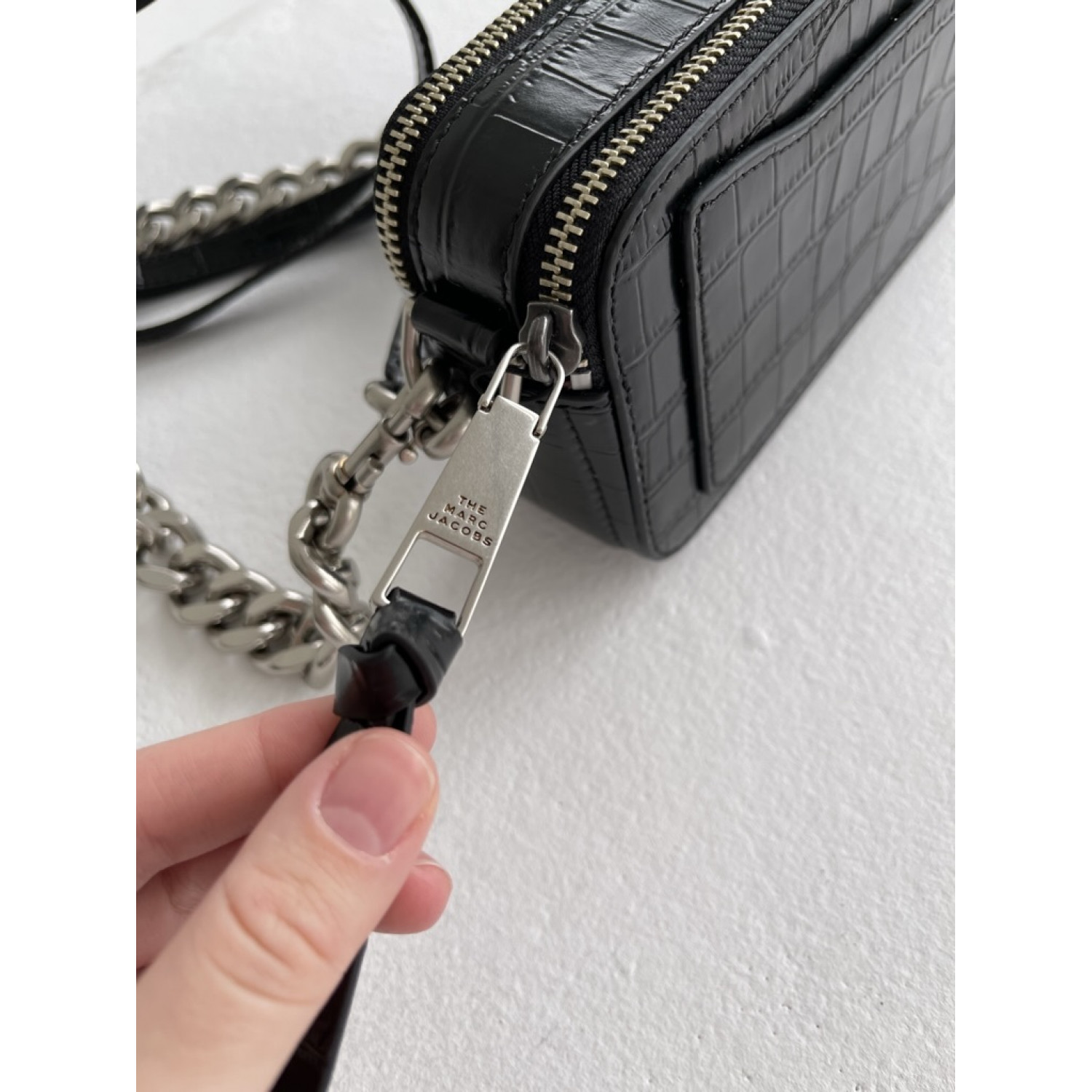 СУМКА MARC JACOBS THE CROC-EMBOSSED SNAPSHOT BLACK