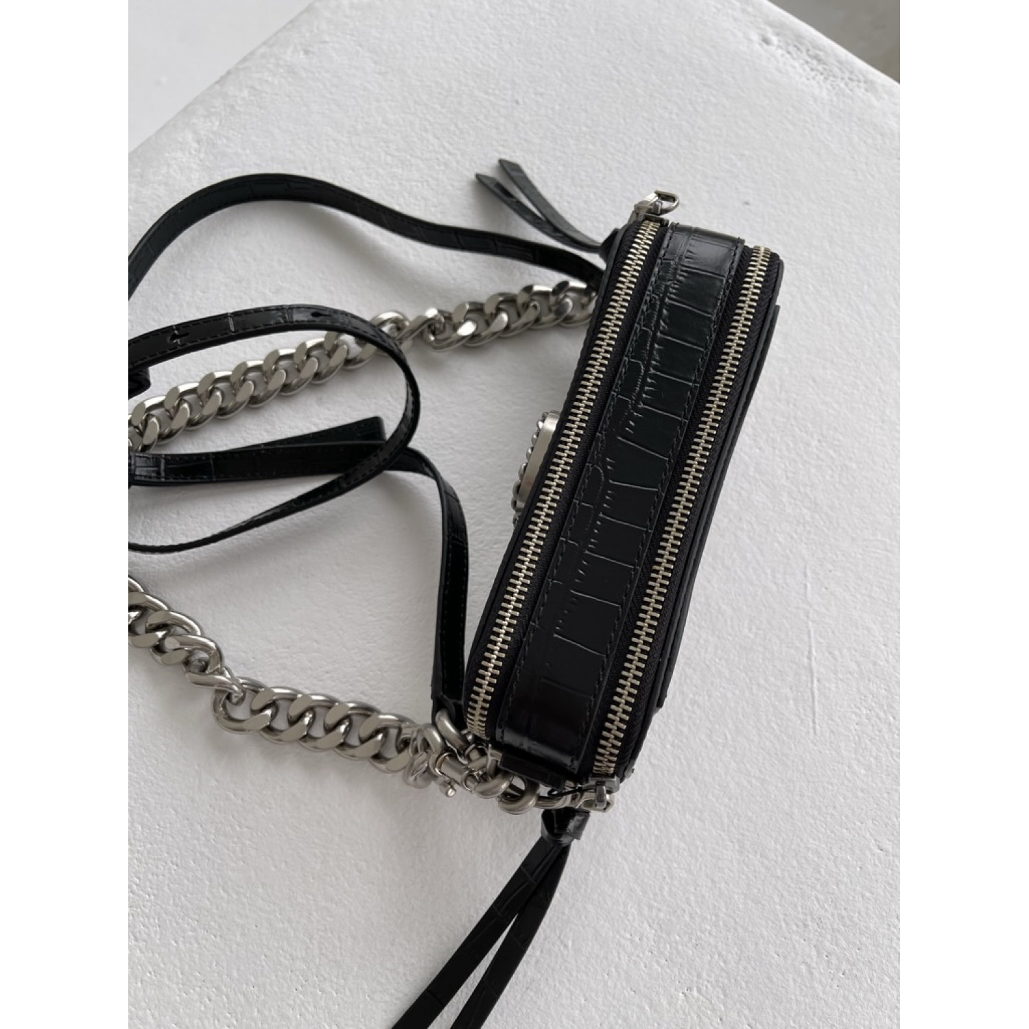 СУМКА MARC JACOBS THE CROC-EMBOSSED SNAPSHOT BLACK