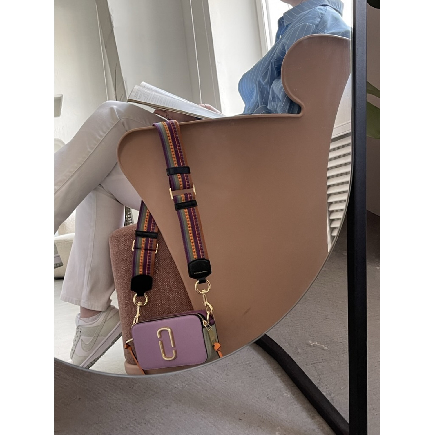 СУМКА MARC JACOBS THE SNAPSHOT LOGO COLORBLOCK REGAL ORCHID MULTI