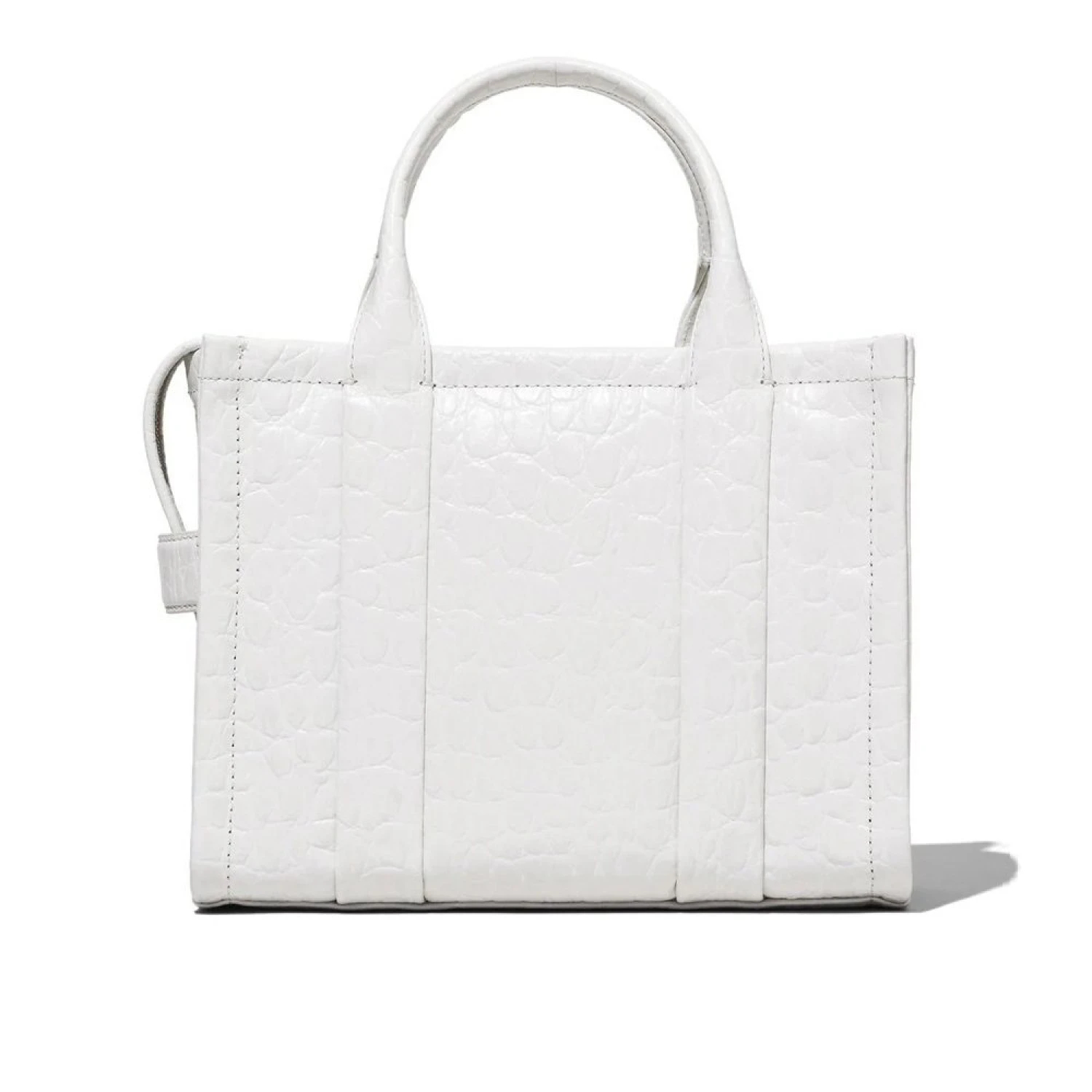 СУМКА MARC JACOBS THE LEATHER CROC-EMBOSSED SMALL TOTE BAG WHITE