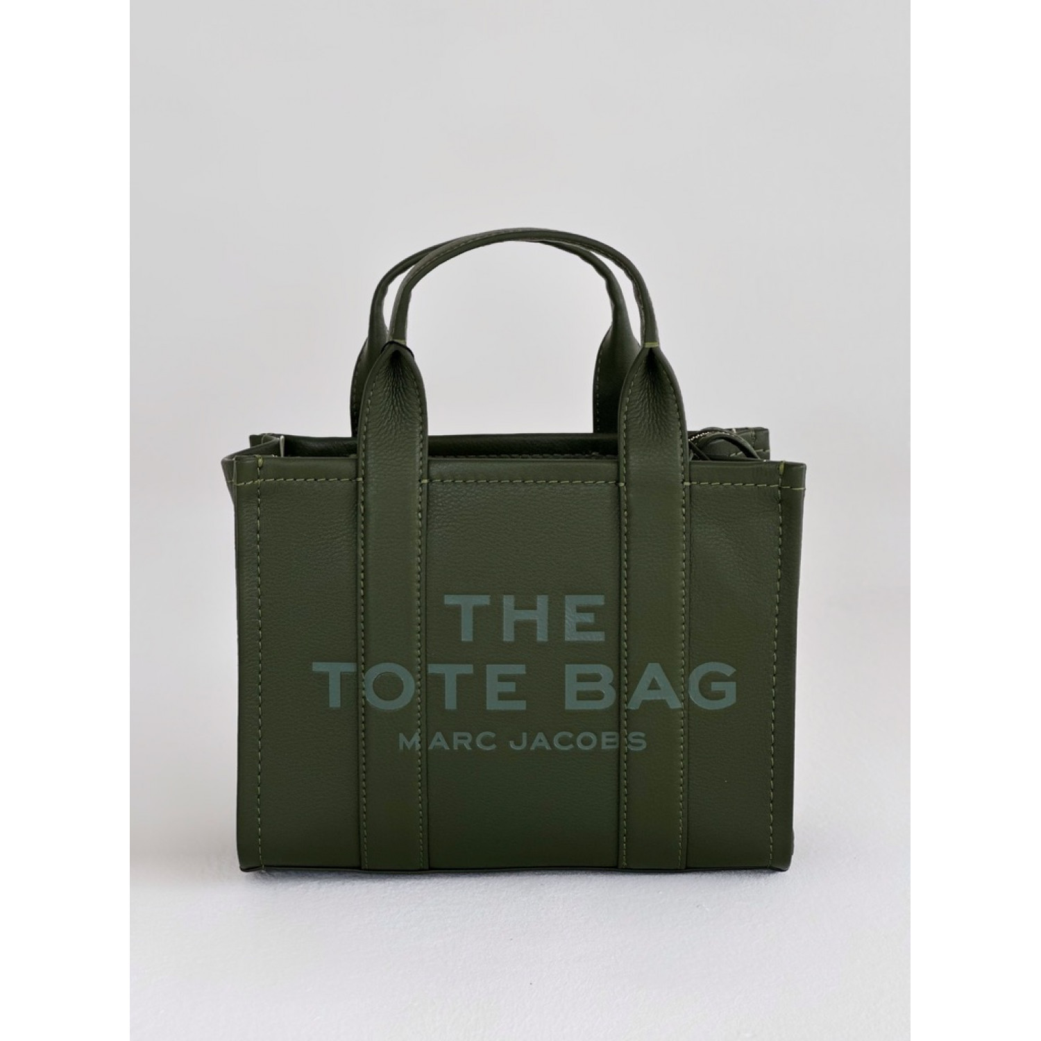 СУМКА MARC JACOBS THE LEATHER SMALL TOTE BAG BRONZE GREEN