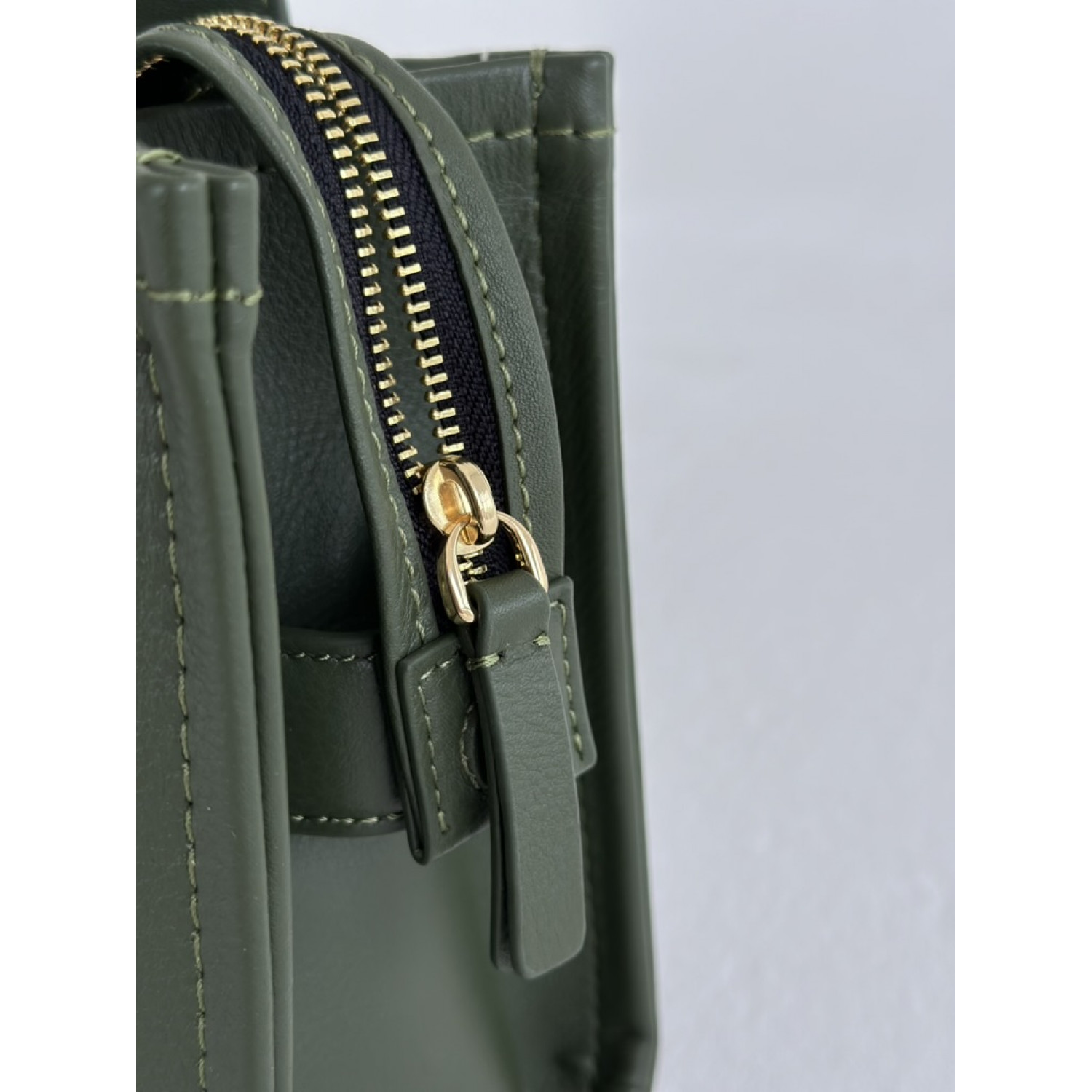 СУМКА MARC JACOBS THE LEATHER SMALL TOTE BAG BRONZE GREEN
