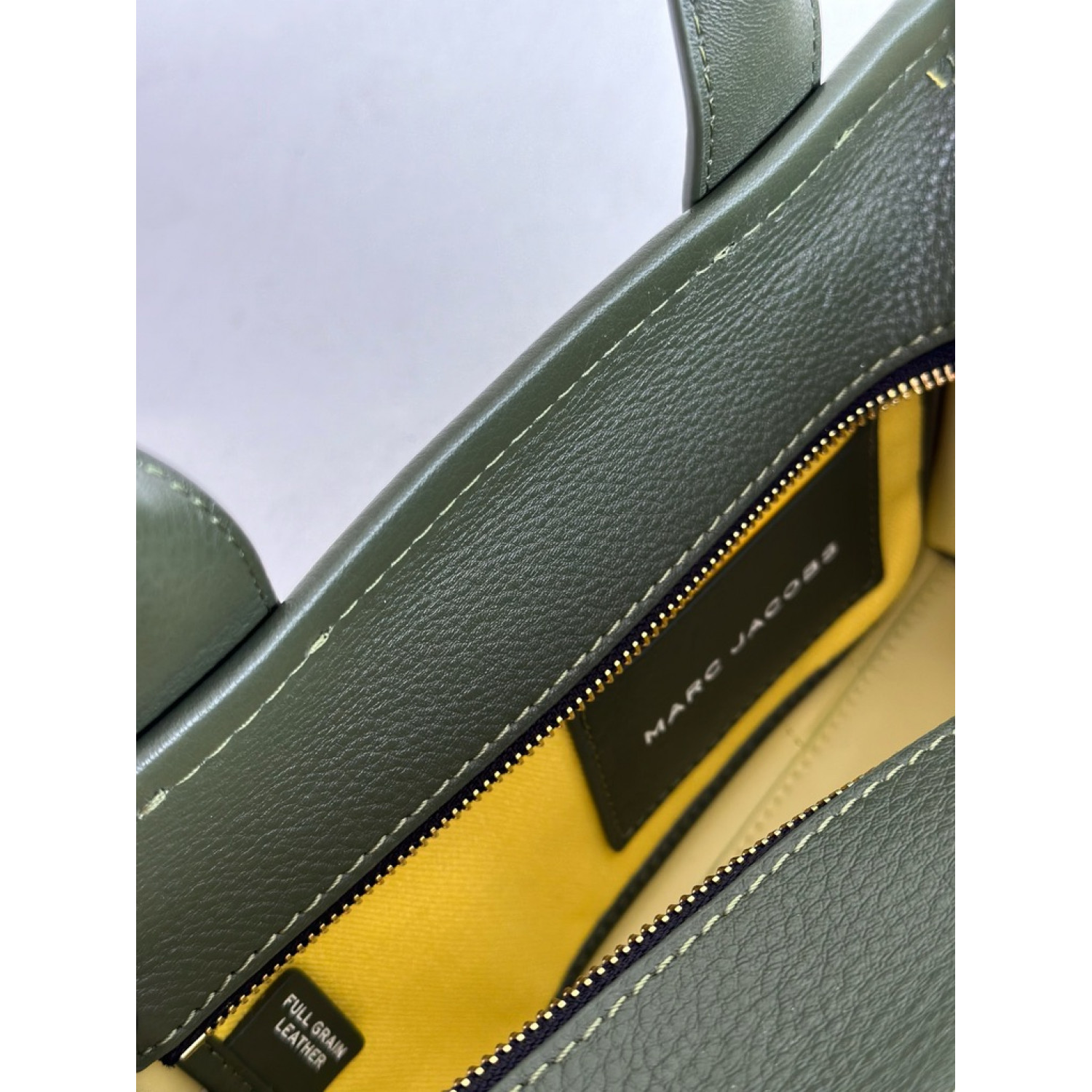 СУМКА MARC JACOBS THE LEATHER SMALL TOTE BAG BRONZE GREEN