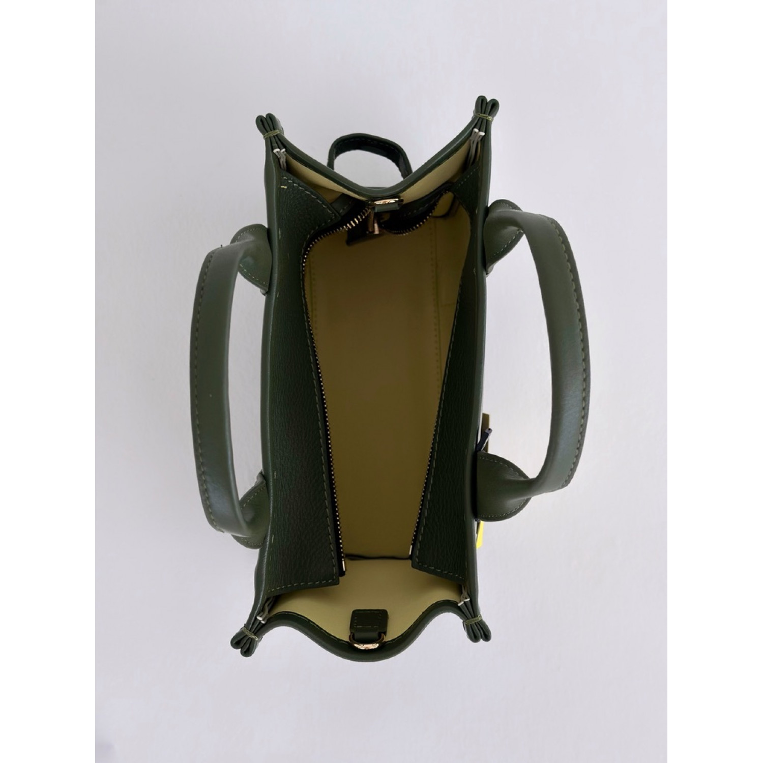 СУМКА MARC JACOBS THE LEATHER SMALL TOTE BAG BRONZE GREEN
