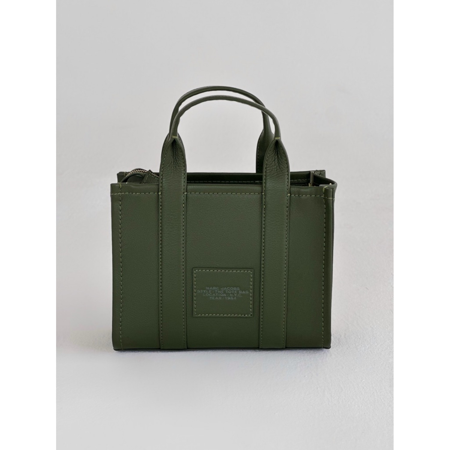 СУМКА MARC JACOBS THE LEATHER SMALL TOTE BAG BRONZE GREEN