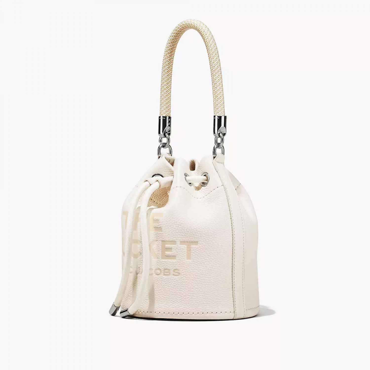 Сумка Marc Jacobs The Leather Mini Bucket Bag - Cotton Silver Сумка Marc Jacobs The Leather Mini Bucket Bag - Cotton Silver