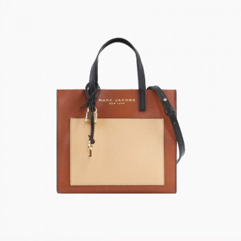 Сумка Marc Jacobs The Leather Mini Grind Tote Bag - Chocolate Truffle