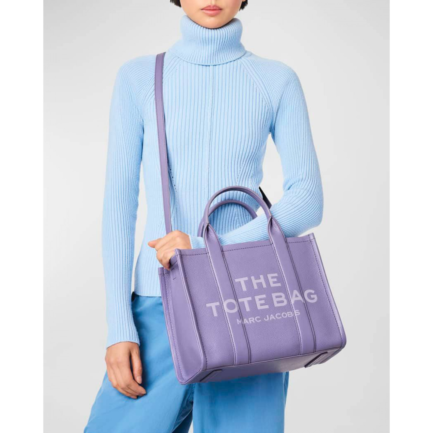 Сумка Marc Jacobs The Leather Medium Tote Bag – Lavender Сумка Marc Jacobs The Leather Medium Tote Bag – Lavender