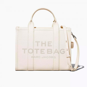 Сумка Marc Jacobs The Leather Medium Tote Bag – Cotton/Silver