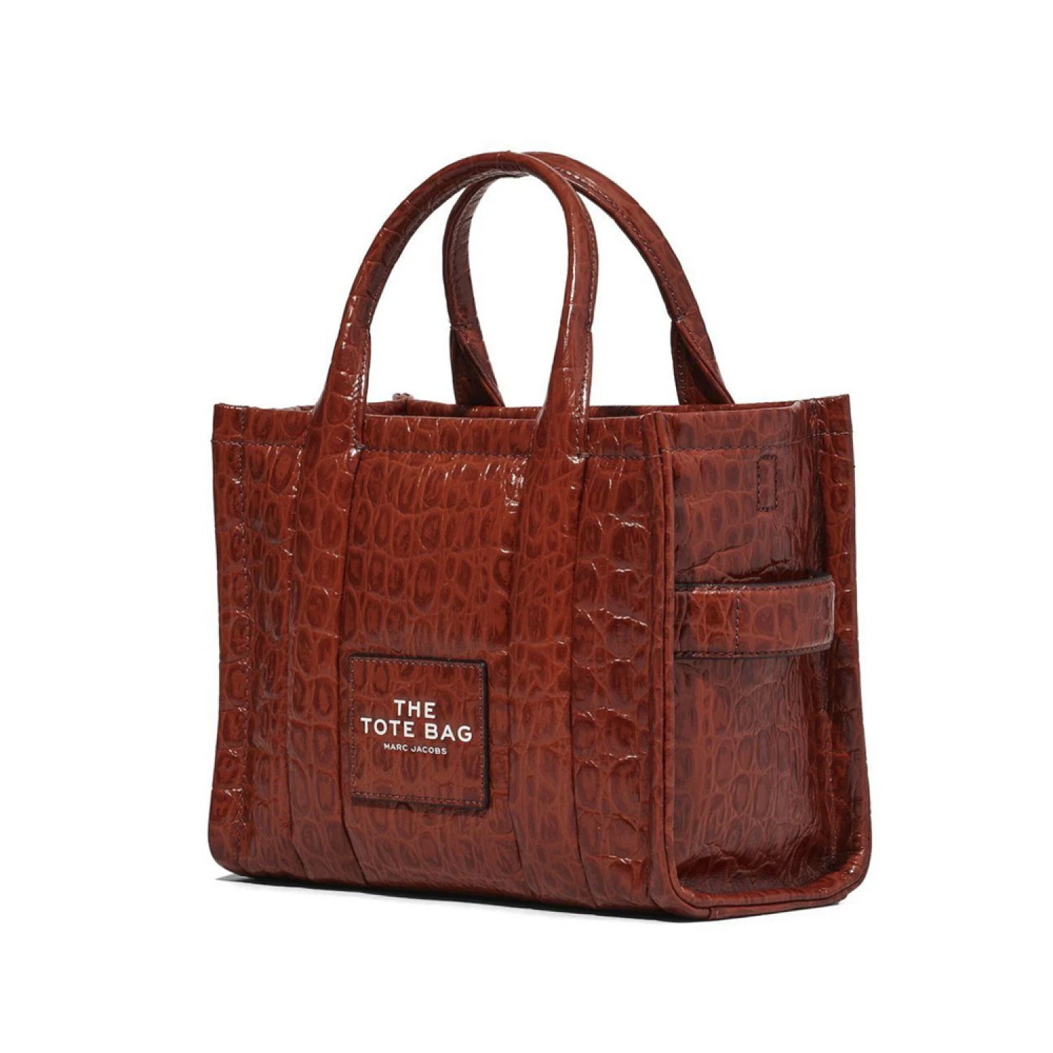 Сумка Marc Jacobs The Croc-Embossed Small Tote Bag – Spice Brown Сумка Marc Jacobs The Croc-Embossed Small Tote Bag – Spice Brown