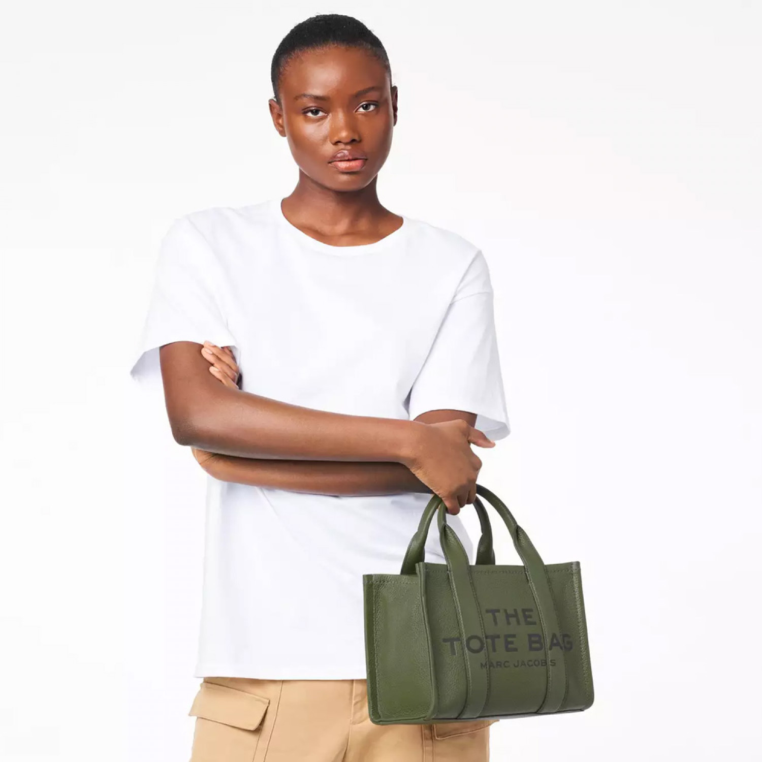 Сумка Marc Jacobs The Leather Small Tote Bag - Bronze Green Сумка Marc Jacobs The Leather Small Tote Bag - Bronze Green