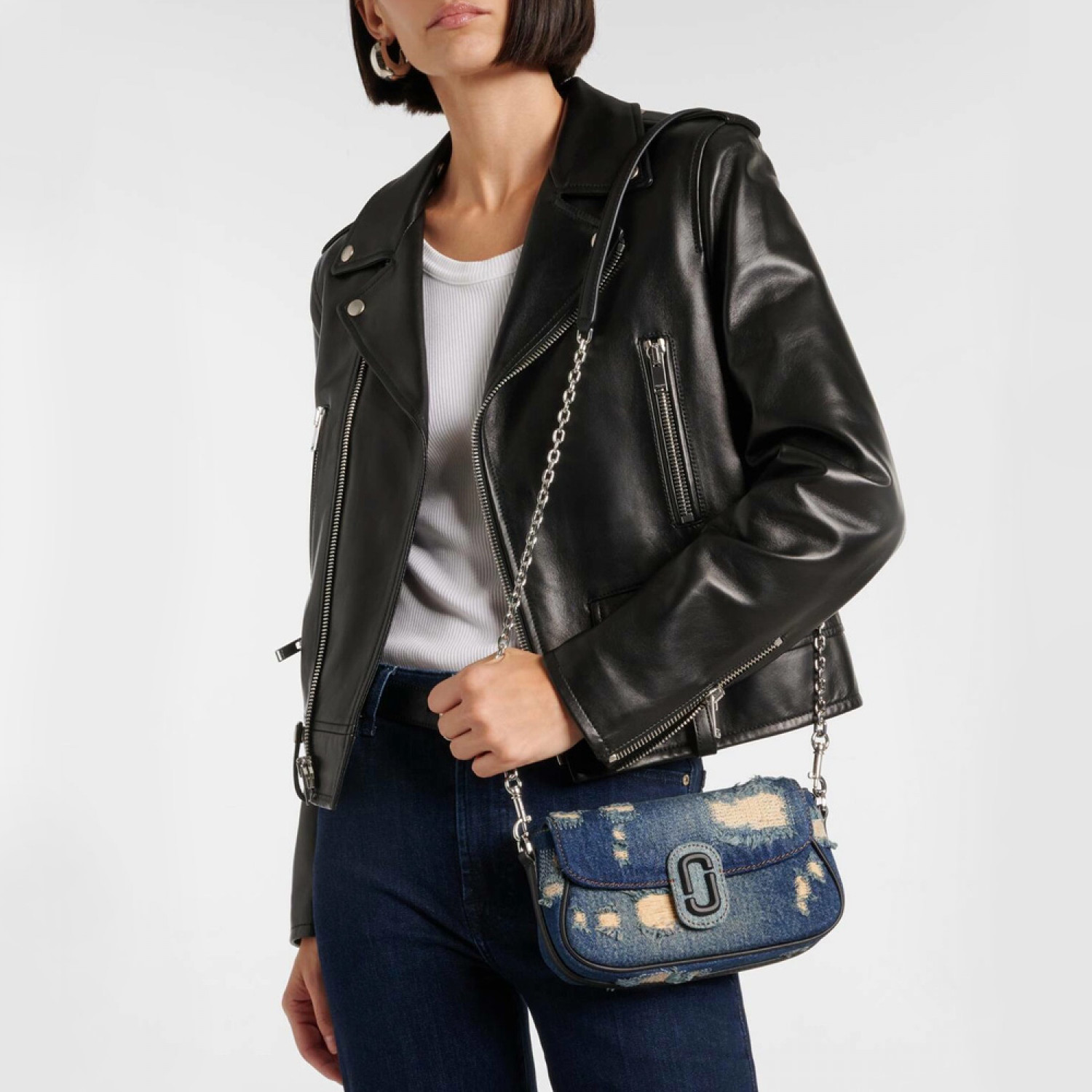 Сумка Marc Jacobs The Rip And Repair Denim Clover Bag Punc Indigo Сумка Marc Jacobs The Rip And Repair Denim Clover Bag Punc Indigo